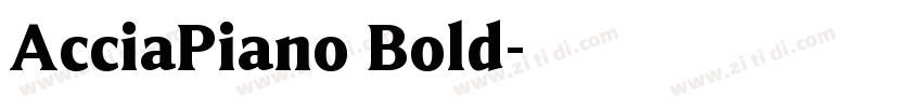 AcciaPiano Bold字体转换